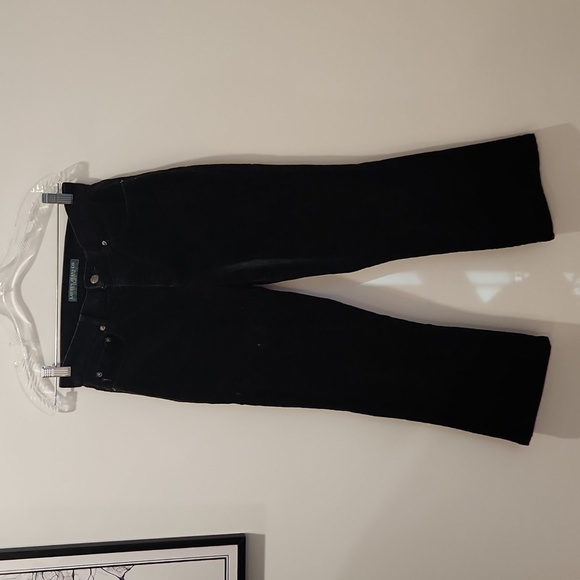 RALPH LAUREN JEANS CO SIZE 2 PETITE BLACK CORDUROY PANTS - Picture 8 of 12